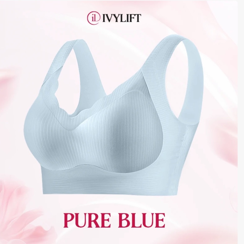 Women's Ivylift Pure Sky Blue Seamless Comfort Bra